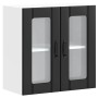 Armario pared cocina puerta de cristal Lucca negra en Armarios de cocina | Comprar online en Foru.es