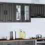 Armario pared cocina puerta de cristal Lucca negra en Armarios de cocina | Comprar online en Foru.es