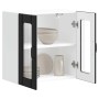 Armario pared cocina puerta de cristal Lucca negra en Armarios de cocina | Comprar online en Foru.es