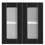 Armario pared cocina puerta de cristal Lucca negra en Armarios de cocina | Comprar online en Foru.es