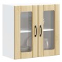 Armario de cocina de pared con puerta de cristal "Lucca" de, roble Sonoma, madera de ingeniería en Armarios de cocina | Comprar 
