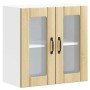 Armario de cocina de pared con puerta de cristal "Lucca" de, roble Sonoma, madera de ingeniería en Armarios de cocina | Comprar 