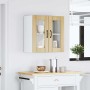 Armario de cocina de pared con puerta de cristal "Lucca" de, roble Sonoma, madera de ingeniería en Armarios de cocina | Comprar 