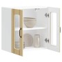 Armario de cocina de pared con puerta de cristal "Lucca" de, roble Sonoma, madera de ingeniería en Armarios de cocina | Comprar 