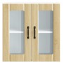Armario de cocina de pared con puerta de cristal "Lucca" de, roble Sonoma, madera de ingeniería en Armarios de cocina | Comprar 