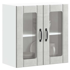 Armario pared cocina puerta de cristal Lucca gris hormigón en Armarios de cocina | Comprar online en Foru.es