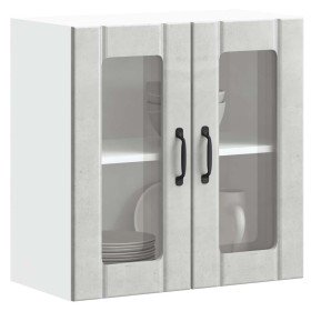 Armario pared cocina puerta de cristal Lucca gris hormigón en Armarios de cocina | Comprar online en Foru.es