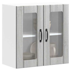 Armario pared cocina puerta de cristal Lucca sonoma gris en Armarios de cocina | Comprar online en Foru.es