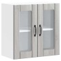 Armario pared cocina puerta de cristal Lucca sonoma gris en Armarios de cocina | Comprar online en Foru.es