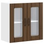 Armario pared cocina puerta de cristal Lucca roble marrón en Armarios de cocina | Comprar online en Foru.es