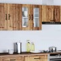 Armario de cocina de pared con puerta de cristal "Lucca" de, madera de ingeniería envejecida en Armarios de cocina | Comprar onl