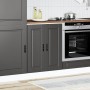 Mueble bajo de cocina Porto madera contrachapada negro en Armarios de cocina | Comprar online en Foru.es