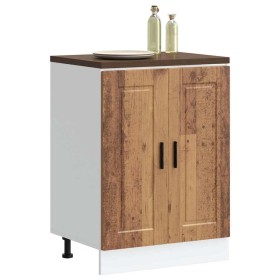 Mueble bajo de cocina porto madera vieja madera reconstituida en Armarios de cocina | Comprar online en Foru.es