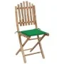 Sillas de jardín plegables 2 unidades bambú con cojines de vidaXL, Sillas de jardín - Ref: Foro24-3063992, Precio: 120,56 €, ...