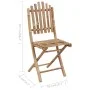 Sillas de jardín plegables 2 unidades bambú con cojines de vidaXL, Sillas de jardín - Ref: Foro24-3063992, Precio: 120,56 €, ...