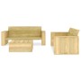 Juego de muebles de jardín 3 piezas madera de pino impregnada de vidaXL, Conjuntos de jardín - Ref: Foro24-3053199, Precio: 6...