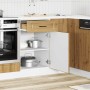 Mueble bajo de cocina porto roble artesano madera reconstituida en Armarios de cocina | Comprar online en Foru.es