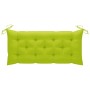 Banco de jardín con cojín bambú 120 cm de vidaXL, Bancos de jardín - Ref: Foro24-3063902, Precio: 150,73 €, Descuento: %