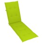 Tumbona de jardín con reposapiés y cojín madera maciza acacia de vidaXL, Tumbonas - Ref: Foro24-3064025, Precio: 139,86 €, De...