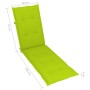 Tumbona de jardín con reposapiés y cojín madera maciza acacia de vidaXL, Tumbonas - Ref: Foro24-3064025, Precio: 139,86 €, De...