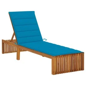 Lounger with solid acacia wood cushion by vidaXL, Loungers - Ref: Foro24-3064153, Price: 222,56 €, Discount: %