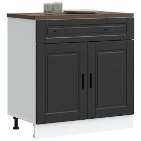 Mueble bajo de cocina Porto madera contrachapada negro en Armarios de cocina | Comprar online en Foru.es
