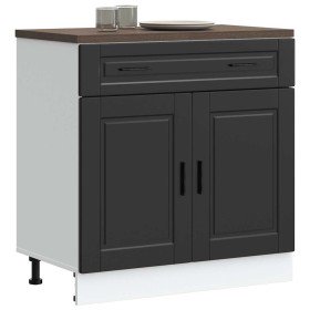 Mueble bajo de cocina Porto madera contrachapada negro en Armarios de cocina | Comprar online en Foru.es