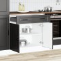 Mueble bajo de cocina Porto madera contrachapada negro en Armarios de cocina | Comprar online en Foru.es