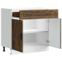 Mueble bajo de cocina porto roble ahumado madera reconstituida en Armarios de cocina | Comprar online en Foru.es