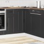 Mueble bajo esquina de cocina porto negro madera reconstituida en Armarios de cocina | Comprar online en Foru.es