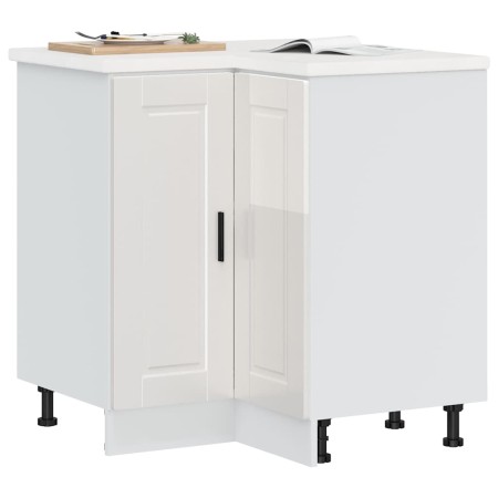 Mueble bajo esquina de cocina porto alto brillo blanco en Armarios de cocina | Comprar online en Foru.es