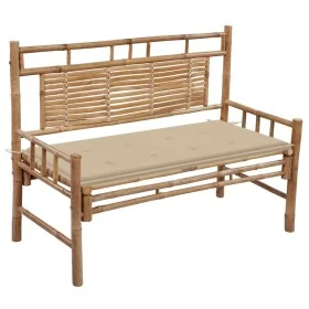 Gartenbank mit Bambuskissen 120 cm von vidaXL, Gartenbänke - Ref: Foro24-3063879, Preis: 134,41 €, Rabatt: %