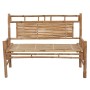 Banco de jardín con cojín bambú 120 cm de vidaXL, Bancos de jardín - Ref: Foro24-3063879, Precio: 149,74 €, Descuento: %