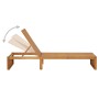 Tumbona con cojín madera maciza de acacia de vidaXL, Tumbonas - Ref: Foro24-3064149, Precio: 241,42 €, Descuento: %