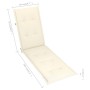 Tumbona de jardín con reposapiés y cojín madera maciza acacia de vidaXL, Tumbonas - Ref: Foro24-3064016, Precio: 139,67 €, De...