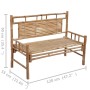 Banco de jardín con cojín bambú 120 cm de vidaXL, Bancos de jardín - Ref: Foro24-3063876, Precio: 146,17 €, Descuento: %