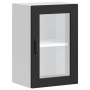Armario de pared para cocina con puerta de cristal Porto negro en Armarios de cocina | Comprar online en Foru.es