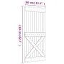 Puerta corredera con herrajes madera maciza de pino 90x210 cm de vidaXL, Puertas - Ref: Foro24-3203041, Precio: 210,79 €, Des...