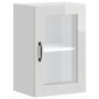 Armario pared para cocina puerta cristal Porto blanco brillante en Armarios de cocina | Comprar online en Foru.es
