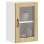 Armario de pared para cocina puerta cristal Porto roble sonoma en Armarios de cocina | Comprar online en Foru.es
