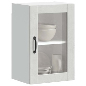 Armario de pared para cocina puerta cristal Porto gris hormigón en Armarios de cocina | Comprar online en Foru.es