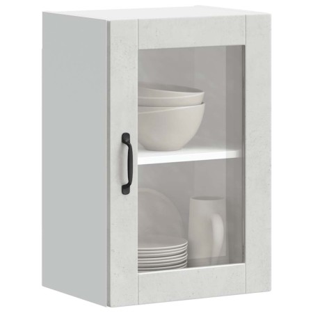 Armario de pared para cocina puerta cristal Porto gris hormigón en Armarios de cocina | Comprar online en Foru.es