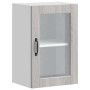 Armario de pared para cocina puerta cristal Porto gris sonoma en Armarios de cocina | Comprar online en Foru.es