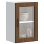 Armario de pared para cocina puerta cristal Porto roble marrón en Armarios de cocina | Comprar online en Foru.es