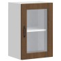Armario de pared para cocina puerta cristal Porto roble marrón en Armarios de cocina | Comprar online en Foru.es