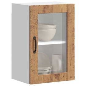 Armario de pared para cocina puerta cristal Porto madera vieja en Armarios de cocina | Comprar online en Foru.es