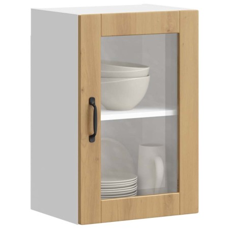 Armario pared para cocina puerta cristal Porto roble artesanal en Armarios de cocina | Comprar online en Foru.es
