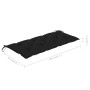 Banco de jardín plegable con cojín bambú 118 cm de vidaXL, Bancos de jardín - Ref: Foro24-3063871, Precio: 91,49 €, Descuento: %
