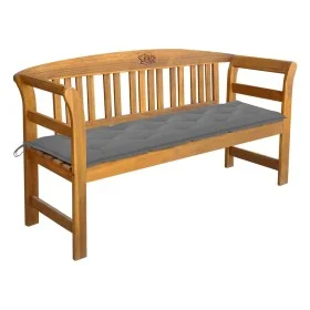 Banco de jardín con cojín madera maciza de acacia 157 cm de vidaXL, Bancos de jardín - Ref: Foro24-3064282, Precio: 191,11 €,...
