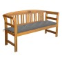 Banco de jardín con cojín madera maciza de acacia 157 cm de vidaXL, Bancos de jardín - Ref: Foro24-3064282, Precio: 181,72 €,...